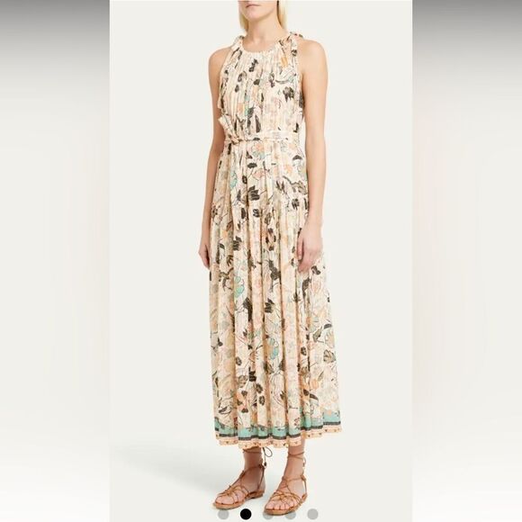 Ulla Johnson SS 24 Samar Sleeveless Sash Toe Midi Dress NWT